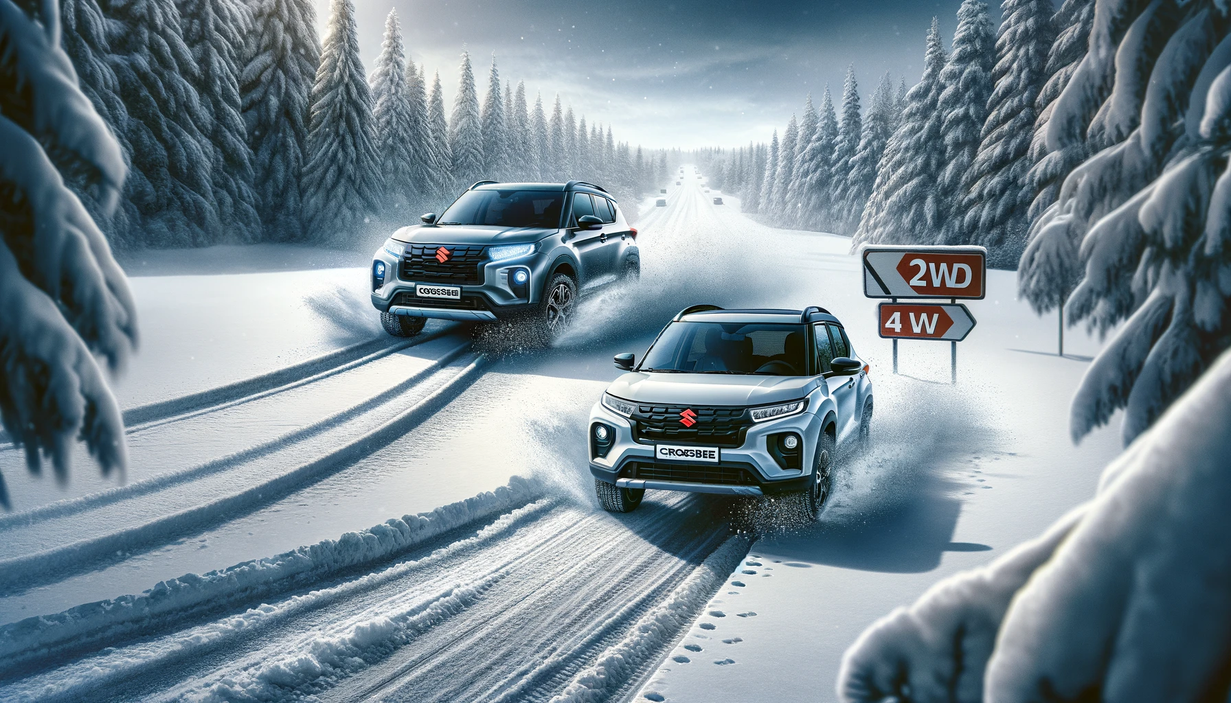 クロスビーの雪道走破性能は2WDと4WDでどれほど違う？